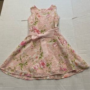 Children’s Place Girls Floural Pink Tinge Dress Size 10 NWT